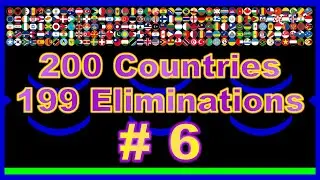 200 Countries & 199 Eliminations Marble Race #6 in Algodoo | Marble Factory