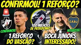 🚨CONFIRMOU! 1º REFORÇO ENCAMINHADO COM O VASCO! BOCA JUNIORS QUER O VEGETTI! 100 MILHÕES NOS COFRES?