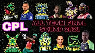 Full Squads Of 6 Teams For CPL 2021| Letest Team Announced