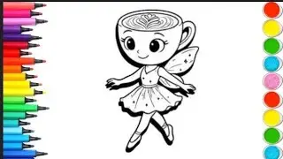 Ballerina Cappuccina Fairy Coloring Page for Kids and Adults 