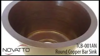 TCB-001AN Round Copper Bar and Prep Sink