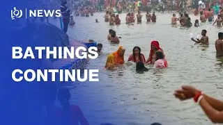 Bathings continue at Hindu mega-festival despite stampede killing 15