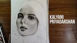 Drawing Kalyani Priyadarshan | Realistic Portrait Art