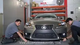 Комплект обвеса для базовой модели Lexus IS, сплиттер, спойлер, удлинитель переднего бампера. Сделай сам.