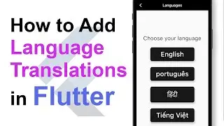 How to Add Language Translations in Flutter