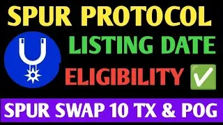 Spur Protocol Airdrop Update | Spur Protocol Listing Date | Spur Protocol Airdrop Eligibility Check 