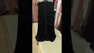 Black abaya black maxi abaya black stone flair abaya new hijab naqab stolr