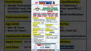 APSSB NMTE Recruitment 2025 &ndash; 239 Technical Posts | Apply Online | #apssb #shorts #govtjobs #job