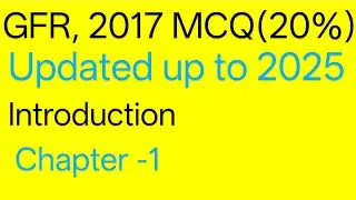 GFR, 2017(20%), Chpt. I MCQ from GFR, 2017 I Previous Questions of GFR, 2017, #mcqof2017,