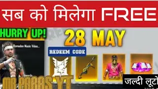 FREE FIRE REDEEM CODE TODAY 28 / 29 MAY | FREE FIRE REDEEM CODE | Mr Paras yt