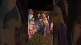 The traditional dance and music of the Dorze tribe women&rsquo;s at night around beautiful campfire.
