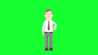 3D Character Saying Hi Animation - Green Screen Video - Stock Video Footage - No Copyright Videos