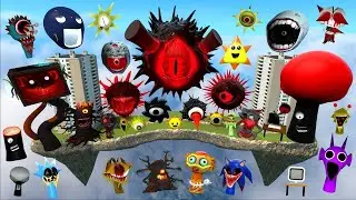 SPARTAN KICK MR SUN MOON TREE FUN COMPUTER ALL PHASE SPRUNKI EVOLUTION in SKY CONSTRUCT Garry's Mod