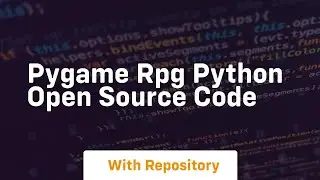 Pygame rpg python open source code