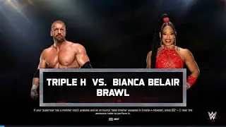#wwe2k25 | Intergender backstage match | Triple H vs Bianca Belair | Request