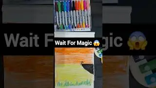 😍 Easy Sunset Scenery Drawing | Oil Pastel Drawing For Beginners #art #oilpastel