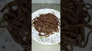 Handmade Noodles With HOT COCOA Instead of Water #experiment #handmadenoodles #shorts