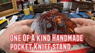 One Of A Kind Handmade Pocket Knife Stand