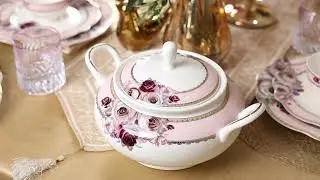 Vigneto | Luxurious Rose Garden Fine Porcelain Dinner Set #crockery #tableware