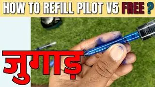 How to refill V5 pen for free! Pilot V5 Pen ki cartridge kaise refill karen #pilot #v5 #pen #refill