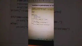 To check number is palindrome or not in  python/reverse number in python 