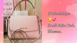 Unboxing Michael Kors small Sofia pink blossom satchel/crossbody bag. #michaelkors