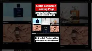 Static Ecommerce Landing Page Project With React Typescript Mui Tailwind Framer Motion & Swiper