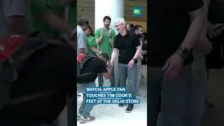Apple Fan Touches Tim Cooks Feet During Delhi Store Launch. #apple #applestore #timcook #delhi