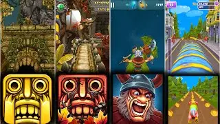 Temple Run Vs Temple Run 2 Jungle Fall Vs Asgard Run - Crush Your Enemies Vs Dog Run - Endless Run