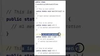 CREATE MULTIPLE METHOD IN SINGLE CLASS IN JAVA