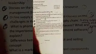 pharmaceutical management question paper for CTEVT exam #important question