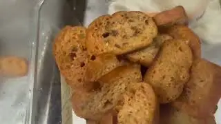 Lets make Crostini's Today #crostini #cheflife b#baguettes #baguette #frenchbread #nyckitchen #food
