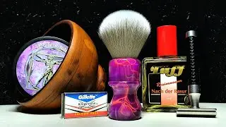 Бритьё. Новый формат! Т станок M&uuml;hle ROCCA, мыло Fenomeno, Yaqi 24mm, чаша ММ, T&uuml;ff Herb, Gillette