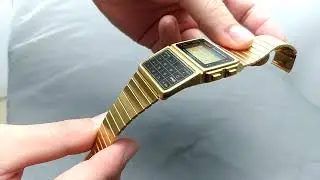 CASIO手錶 金色復古計算機電子錶ECE40