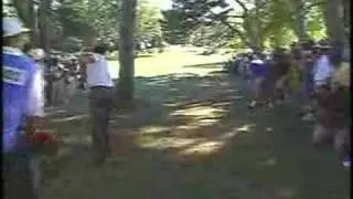 Tiger Woods Fantastic Recovery shot during the 1999 PGA