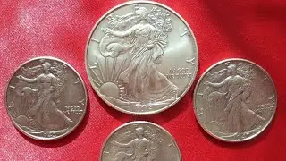 50 Центов США   1916-1947  Walking Liberty Half Dollar(Silver)