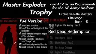 Red Dead Redemption Master Exploder Trophy Explosive Rifle Mastery Challenge Rank 1-5
