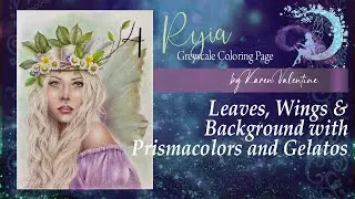Ryia Coloring Page (Part 4) Leaves, Wings & Background