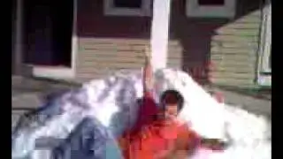 Casey Norburg: front flip in a snow bank
