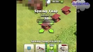 Clash Of Clans - UPGRADING LVL 5 TRAPS!! (Spring trap)
