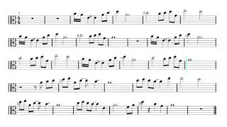 Viola - Naruto - Sadness and Sorrow (Sheet music)