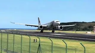 Beautiful landing Airbus A330-941 Neo