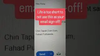 Chin Tapak Dum Dum - Life is too short to not use this as your email sign-off!😶‍🌫️