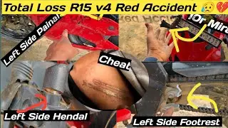 Total Loss R15 v4 Red Accident 😥💔 || Yamaha R15 Bike Rider || #r15 #yamaha #accidente #video #shorts