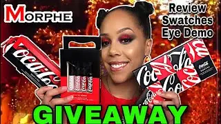 Обзор коллекции Morphe X Coca Cola и розыгрыш призов | Палитра Thirst For Life | Свотчи | Демонстрация макияжа глаз