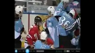 Rockford IceHogs and Milwaukee Admirals Bench Brawl