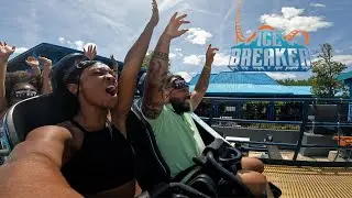 Melanin Coaster Network Rides IceBreaker WITHOUT Comfort Collars! | Reverse Pov