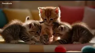 Cute Kittens Enjoying Their Playtime