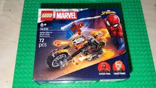 Lego Marvel Spiderman vs Ghost Rider Motorcycle 76335