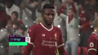 Divock Origi scores for FC Liverpool against Tottenham Hotspur - FIFA 18 Career Mode Premier League